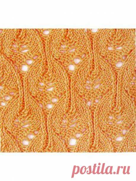 Ажурный узор спицами — Шпуля - сайт о вязании