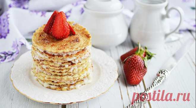 Изысканный, нежный… Блинный торт с творогом и сгущенкой — Фактор Вкуса