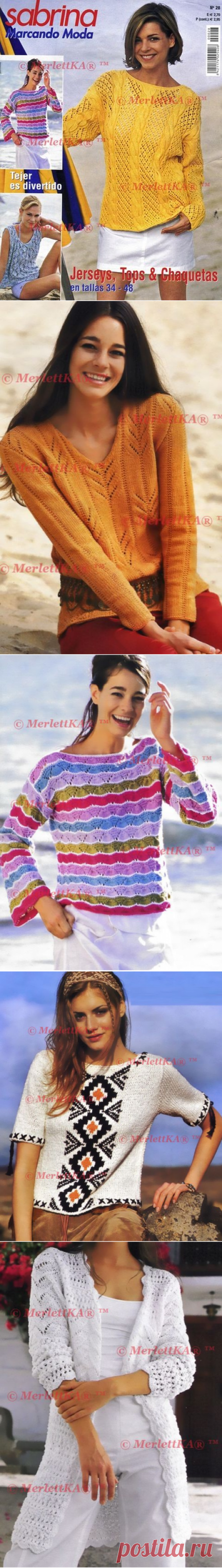 Sabrina Ganchillo 28 2009 - подборка из 20 шикарных пуловеров