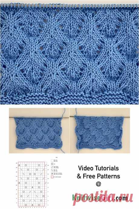 Diamond Lattice Knitting Stitch Patterns