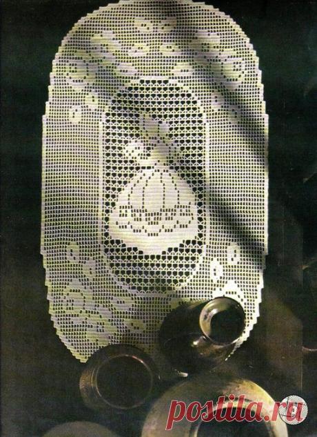 ОВАЛЬНАЯ ФИЛЕЙНАЯ САЛФЕТКА "РОМАНТИКА".