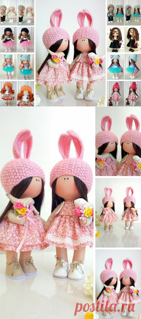 Twins Art Dolls Children Cloth Dolls Couple Nursery Dolls Soft