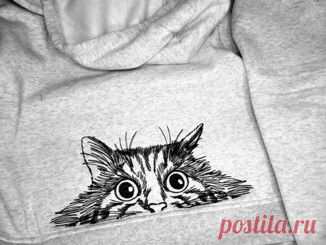 Peeking Cat Head Silhouette Cute Cat Line Art Drawing Sketch | Etsy Moldova