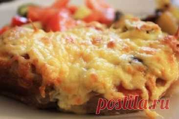 Мясо в фольге с грибами и помидорами — Сад Заготовка