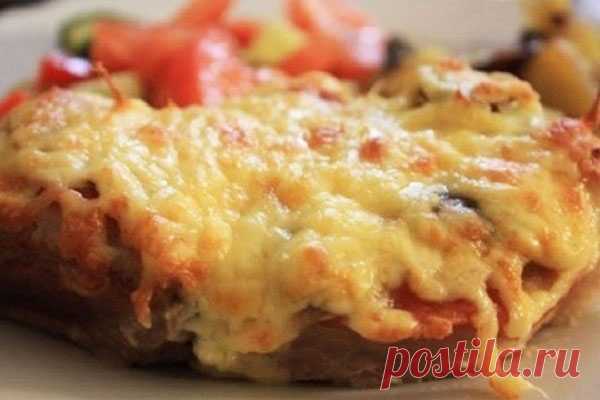 Мясо в фольге с грибами и помидорами — Сад Заготовка