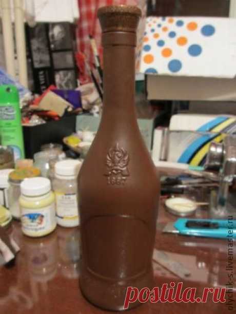 Декор бутылки в стиле &quot;Со дна морского&quot; - Ярмарка Мастеров - ручная работа, handmade