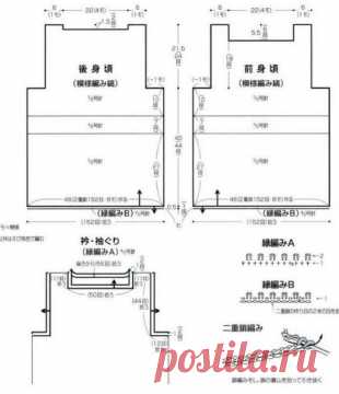 Вязание топа с круглой кокеткой