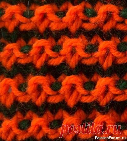 Узоры на полосках ''РАЙЕ''. Видео МК | Вязание спицами для начинающих Мозаичные полоски.