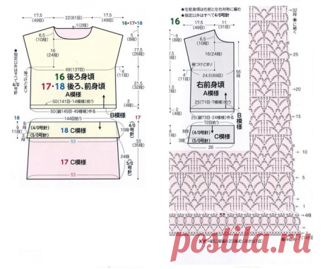 Пуловер, туника, жакет крючком со схемами - Интересные и красивые варианты | Вязание крючком | Дзен