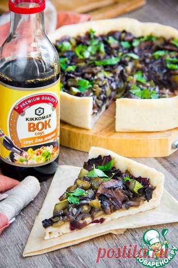 Постный пирог с грибами и кабачком Кулинарный рецепт