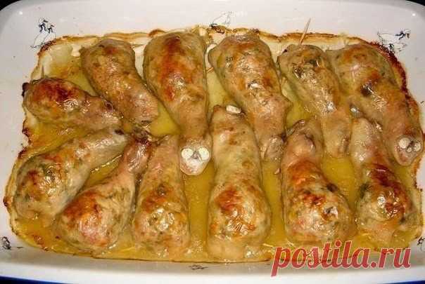 Лучшие кулинарные рецепты: Фаршированные куриные ножки