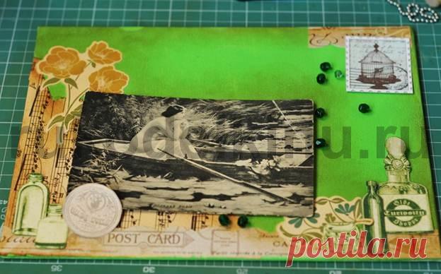 Коллаж в винтажном стиле. Идея для скрапбукинга. Мастер-класс.