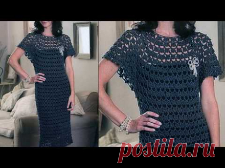 Вечерние и коктельные платья крючком (crochet )💐🌹🌺👍 #1