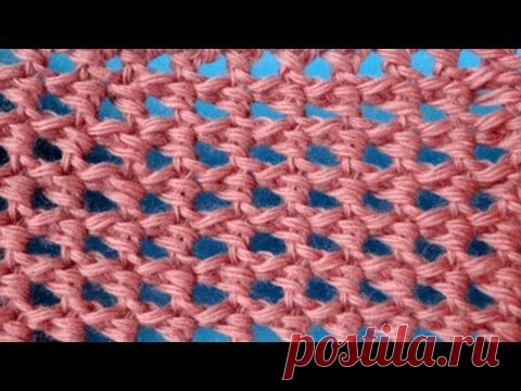 Тунисское вязание - Нежный ажур тунисским крючком – Узор 28