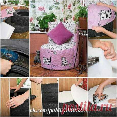 Кресло из шины