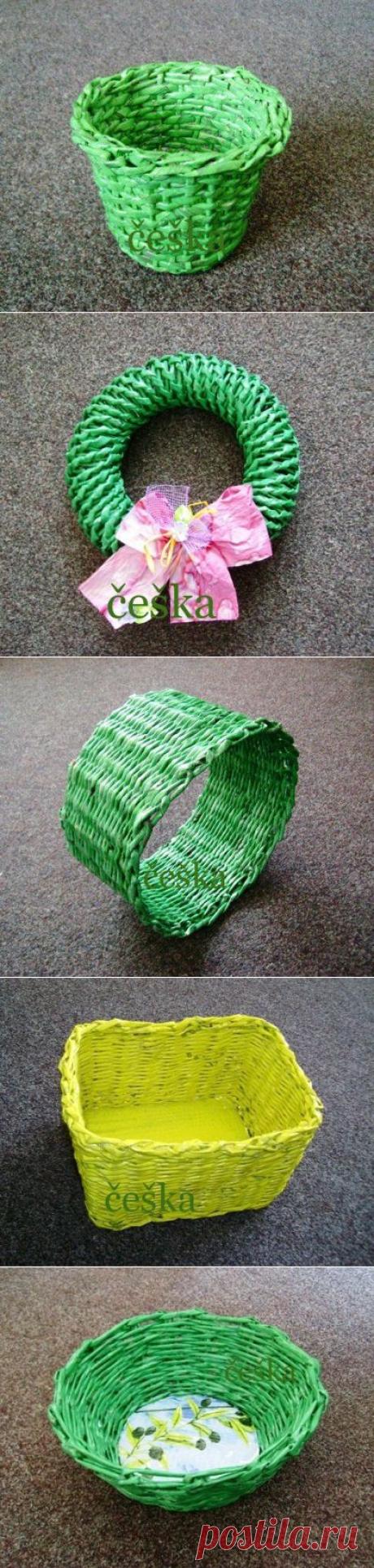 Плетение из газет : Рукоделие