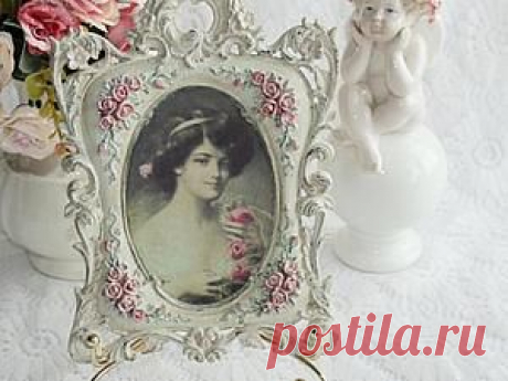 Декупаж фоторамки в стиле Шебби-Шик - Ярмарка Мастеров - ручная работа, handmade