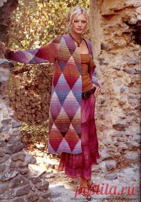 Patchwork от Kaffe Fassett. Пальто 1 + схемы.