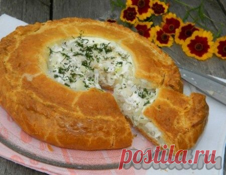 Пирог с курицей на сливках (рецепт с фото) | RUtxt.ru