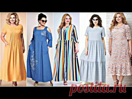 ЛУЧШИЕ "БОХО" ! Летние платья для ПОЛНЫХ женщин из льна, хлопка, вискозы. Новинки лето 2021.