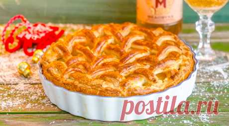 Слоеный пирог с творогом и грушами, пошаговый рецепт с фото