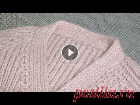 Планка для кардигана. Как аккуратно пришить? Узор соты Полный курс видео уроков по вязанию. Школа вязания &quot;Шерстяные истории&quot;...