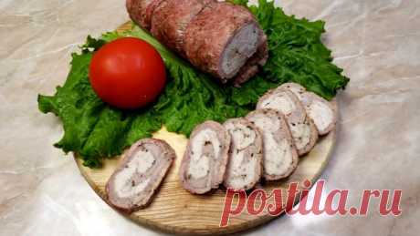 Мясной рулет из свинины в пергаменте