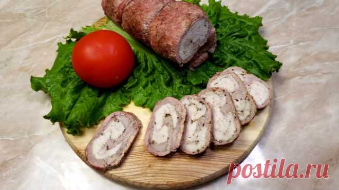 Мясной рулет из свинины в пергаменте
