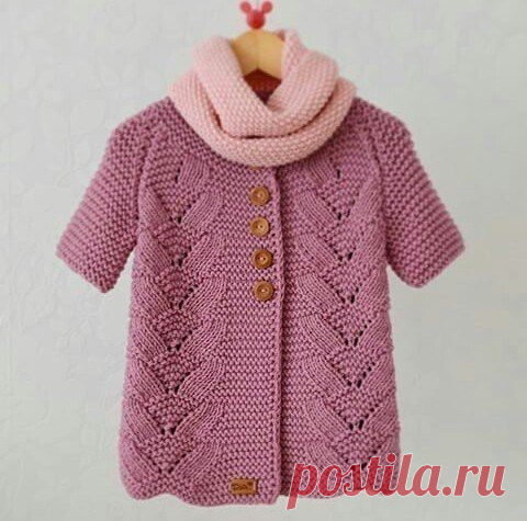 Нежный узор для кофточки спицами