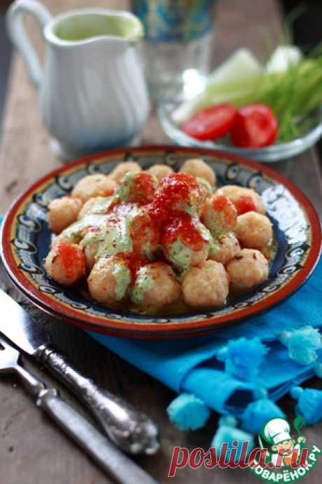 Фрикадельки из булгура под йогуртовым соусом - кулинарный рецепт