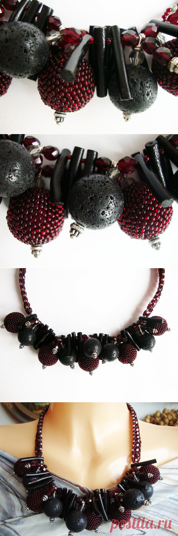 FREE SHIPPING Necklace The eruption of the от NataliaSamura