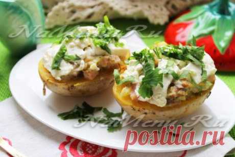 Запеченный картофель с грибами в мультиварке: рецепт