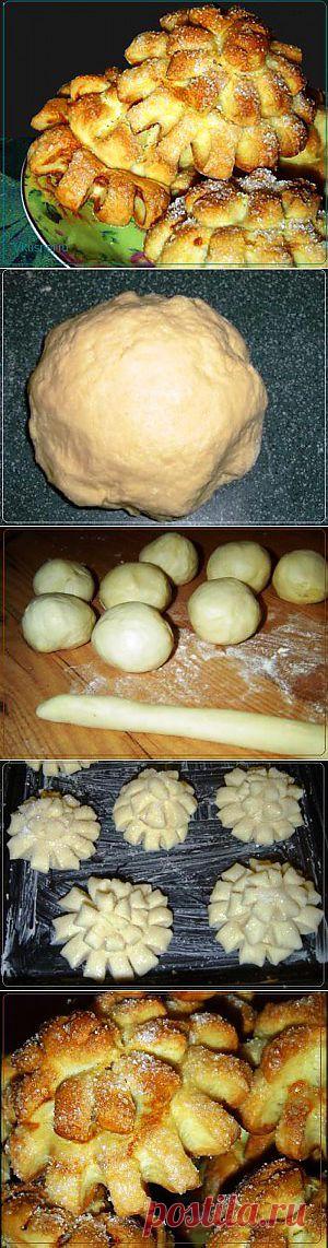 Домашние булочки Хризантемы | Рецепты вкусно