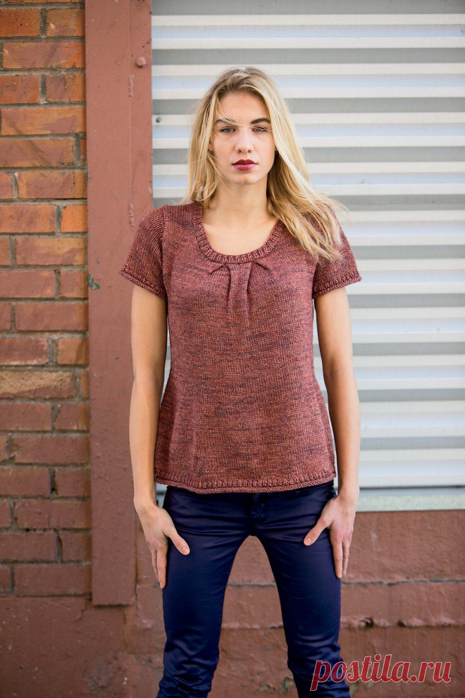 Топ Box Pleat Scoopneck, Knit wear ss 2014