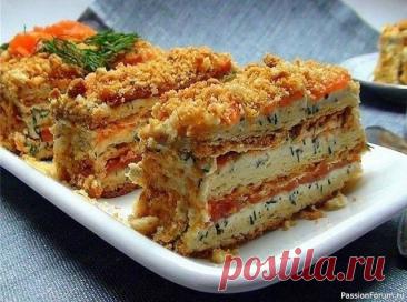 Закуска "Наполеон" к праздничному столу Оригинальная закуска "Наполеон" к праздничному столуГотовимся к Новогодним и Рождественским праздникам!🎄🐓🥞🍄🧀🥣🎄Продукты:&nbsp;-коржи для торта - 6 шт.&nbsp;-грибы - 0,5 кг.&nbsp;-филе куриное - 3 шт.&nbsp;-яйца - 3-4 шт.&nbsp;-майонез - 300 гр.&nbsp;-сыр - 100 гр.&nbsp;-лук - 1...