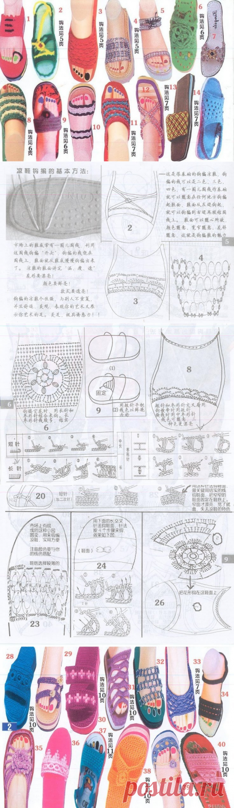 Вязаная обувь. Схемы вязания