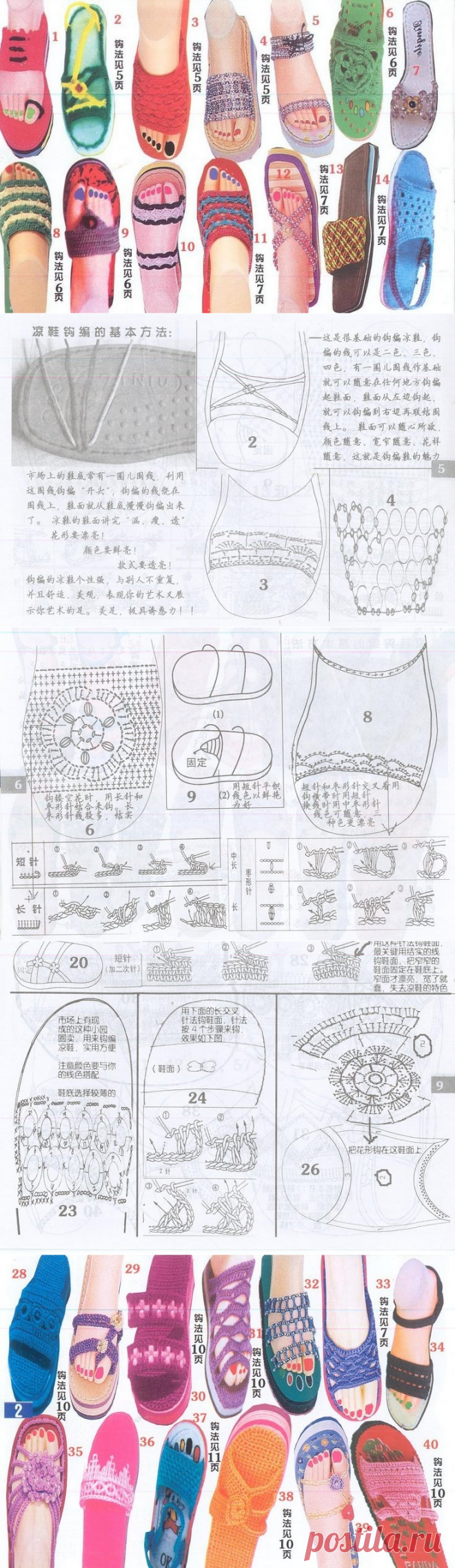 Вязаная обувь. Схемы вязания