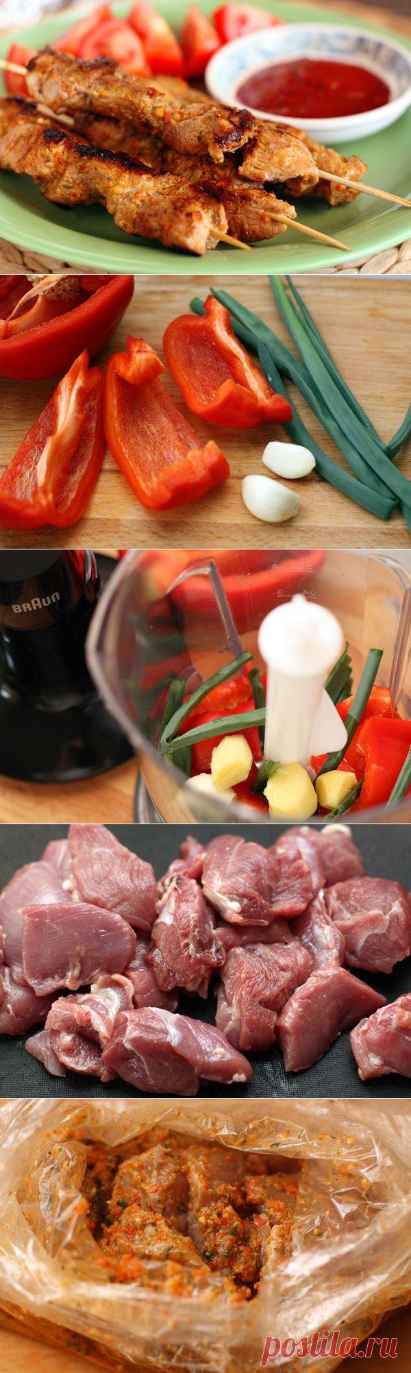 Нежные и ароматные шашлычки из индейки в имбирном маринаде — Вкусные рецепты