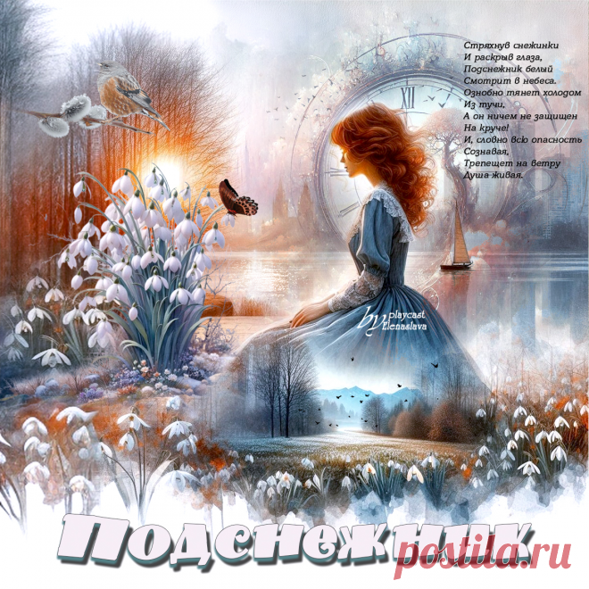 Подснежник... ~ Открытка (плейкаст)
