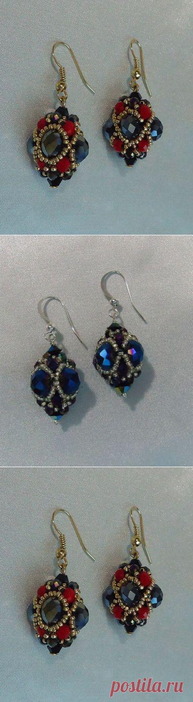 Серьги "Пандора".Возвращаясь к старой схеме. / Бисер / Бисер. Работы пользователей