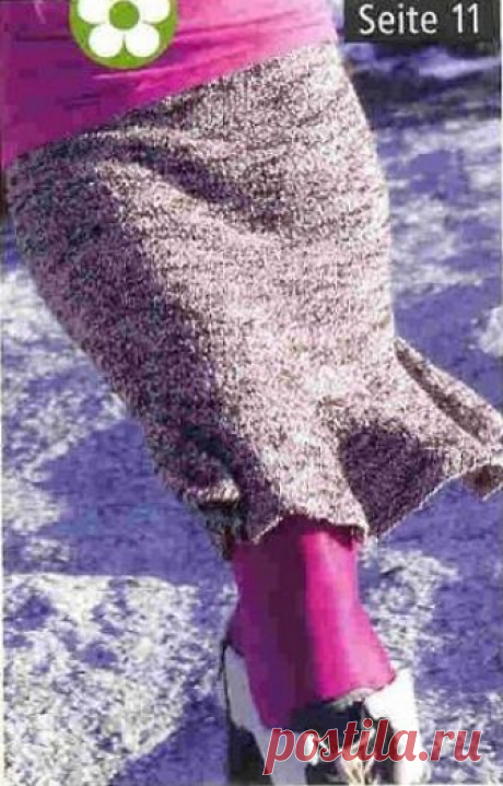 Юбка из MODERN TWEED от Rebecca Вязание на спицах женской юбки из пряжи MODERN TWEED от Rebecca, с описанием работы на русском языке.