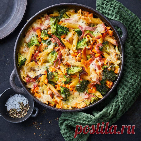 Nudel-Schinken-Gratin mit Brokkoli Rezept | WW Deutschland