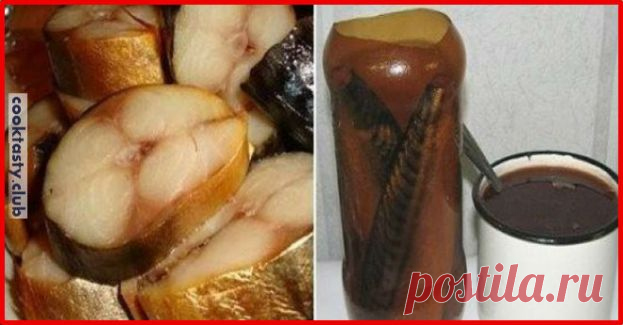 Отменная закуска — соленая скумбрия в бутылке . Милая Я