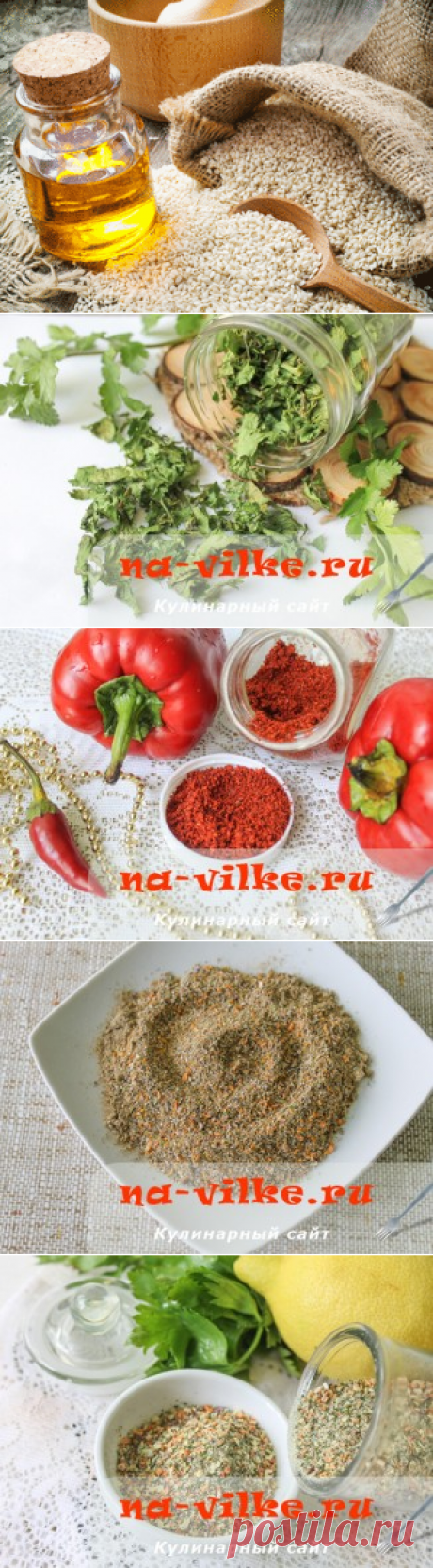 Виды приправ и специй к мясным, рыбным и прочим блюдам