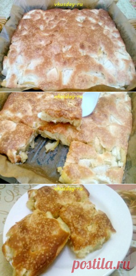 Шарлотка с яблоками из бисквитного теста - Вкусный день | Вкусный день