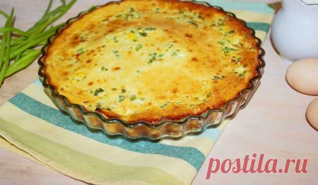 Заливной пирог с зеленым луком и яйцом - Вкусно и просто! Попробуй! Рецепт с фото-инструкцией!