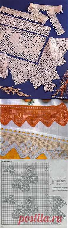 Кайма в филейной технике