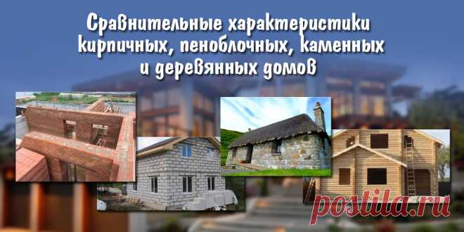 Сравнительные характеристики кирпичных, пеноблочных, каменных и деревянных домов | Строительные материалы и изделия
