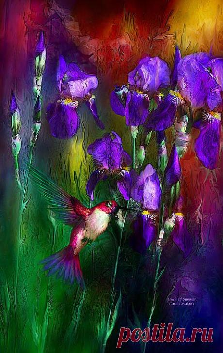 Jewels Of Summer Mixed Media by Carol Cavalaris - Jewels Of Summer Fine Art Prints and Posters for Sale