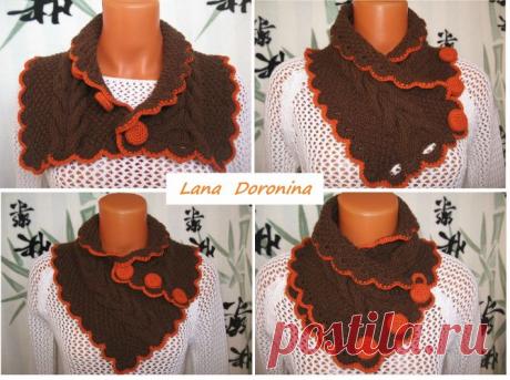 Шарф-трансформер "Апельсины в шоколаде" .